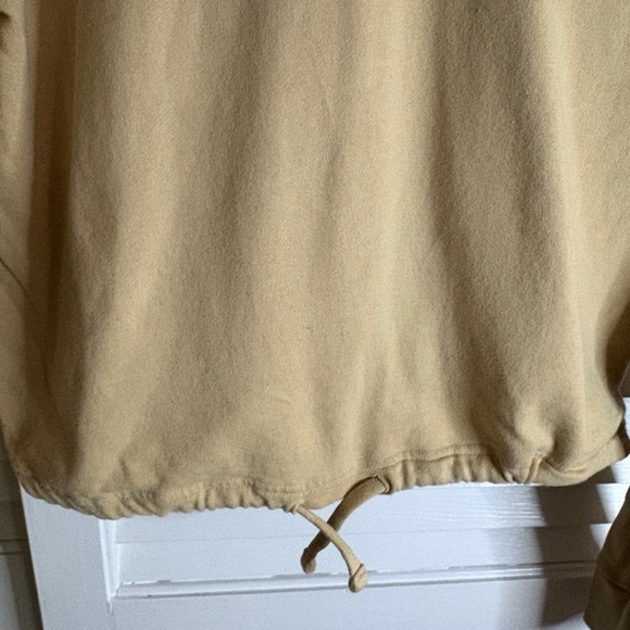 Adidas Women’s Medium Essentials Tan/Beige Crop Low Back Sweatshirt - Picture 4 of 5